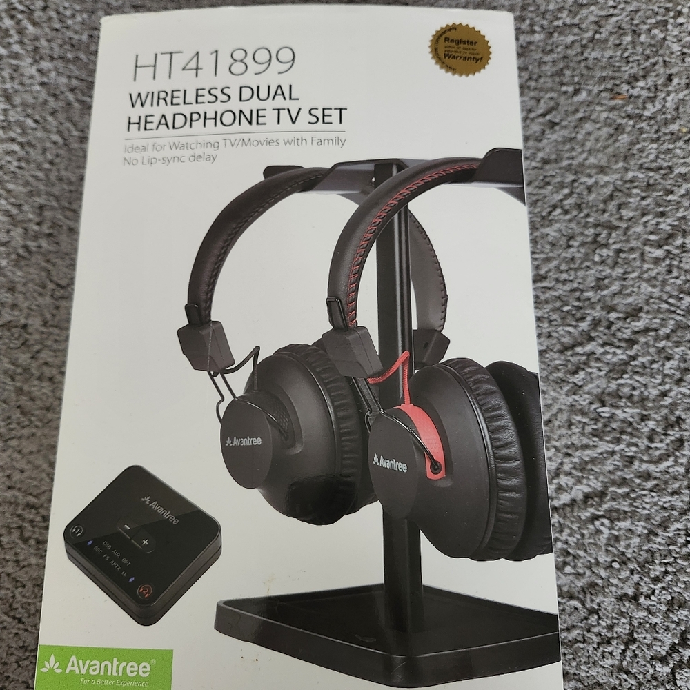 Avantree Wireless Dual Headphone TV Set